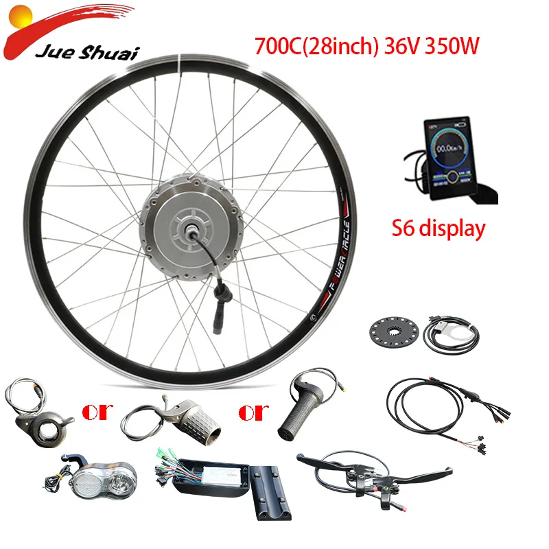 36V350W BAFANG двигатель BAFANG колесо 26''700C концентратор двигатель Ebike электрическое преобразование велосипедов Комплект 8fun комплект Bicicleta Electrica e велосипед - Цвет: 700C 36V 350W S6