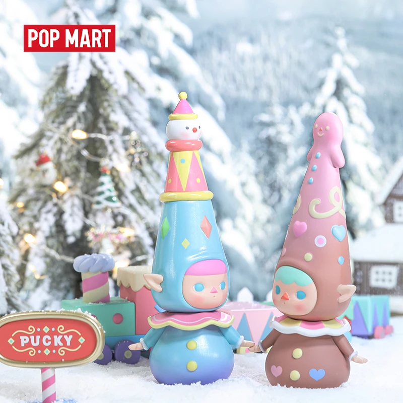 POPMART Ограниченная серия, Рождественский Экспресс, кукла, бинарная фигурка, детская игрушка, фигурка, подарок на день рождения, детская игрушка