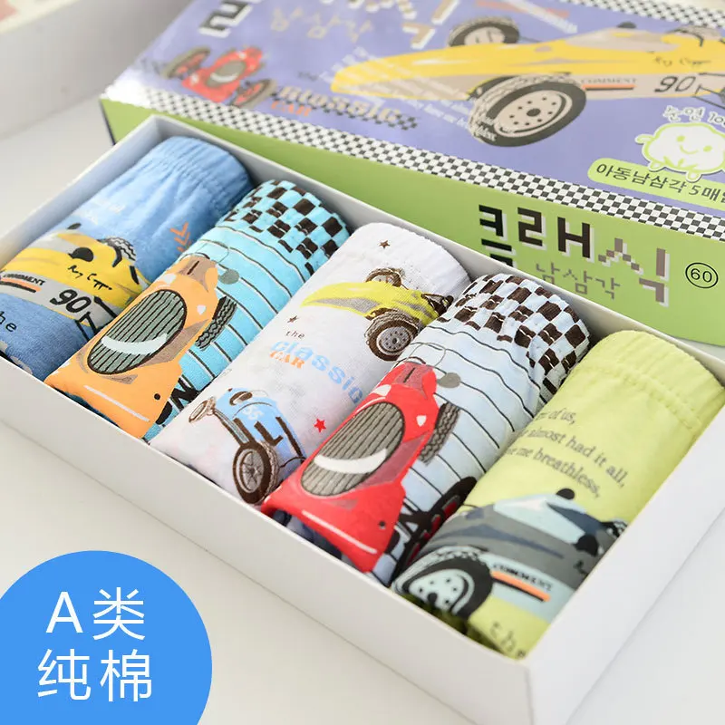 Speed 5Pcs/lot Kid Boys Underwear Cartoon dinosaur Baby Panties Cotton Boys Briefs Teenage Panties Children's Boxer Underpants Briefs - Цвет: Speed