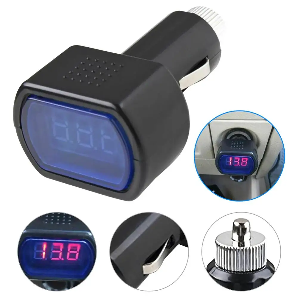 DC 12V-24V Cigarette Lighter Electric Voltage Meter tester Digital LED Display Gauge Voltmeter For Auto Car Battery Indicator | Автомобили