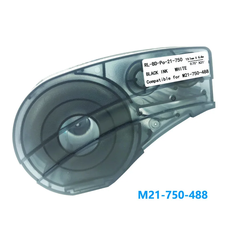 

Bmp21 M21-750-488 Label Tape Black On White Nylon film Compatible for Brady BMP21 Plus ID PAL LABPAL Label Maker