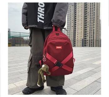 

2020 new simple and stylish portable large capacity Schoolbag waterproof campus backpack