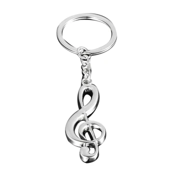 

10 Pcs Cartoon Music Note Treble Clef Keyring Keychain Pendant Gift Key Chain