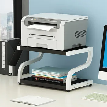 

Office Double-layer Storage Rack Office Supplies File Simple Wrought Iron Storage Shelf Household Tools Storage Holder ZH298