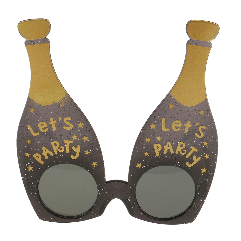 Novelty Hawaiian Luau Party Lets Party Beer Bottle Eyeglasses Glasses Hen Stag Party Costume