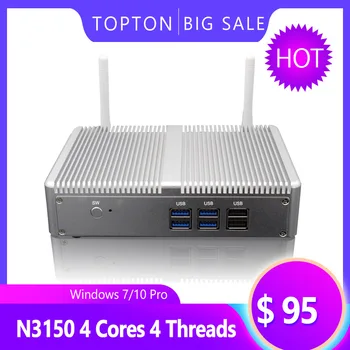 

Cheap Mini PC Windows 10 Pro(64-bit) Intel Celeron N3150 Fanless Mini Computer with 2*HDMI Port 2.4/5G WiFi, 2*Gigabit Ethernet