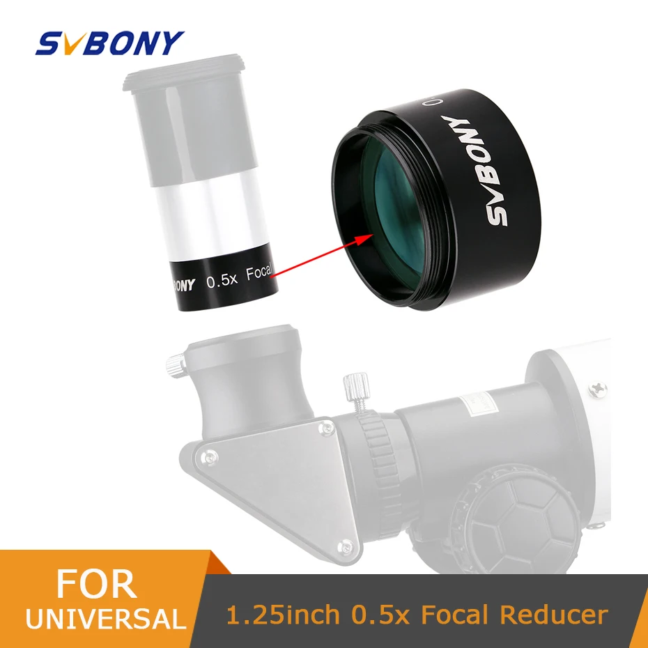 SVBONY 1 25 &quot0.5X фокусное расстояние M28.5 * 0 6 линза Барлоу для астрономии монокулярный
