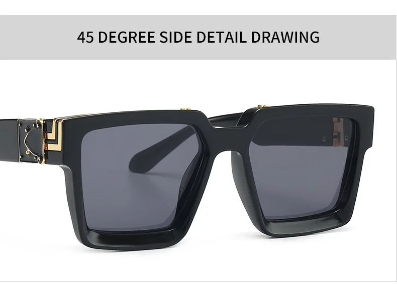 Звездные брендовые дизайнерские Металлические Боковые солнцезащитные очки женские Oculos De Sol ретро Роскошные Квадратные Солнцезащитные очки женские мужские очки для вождения