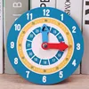 Kids Montessori Materials Wooden Clock Toys Time Learning Teaching Aids Educational Toys For Children School Clever Board Toy 1