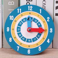 Kids Montessori Materials Wooden Clock Toys Time Learning Teaching Aids Educational Toys For Children School Clever Board Toy 1