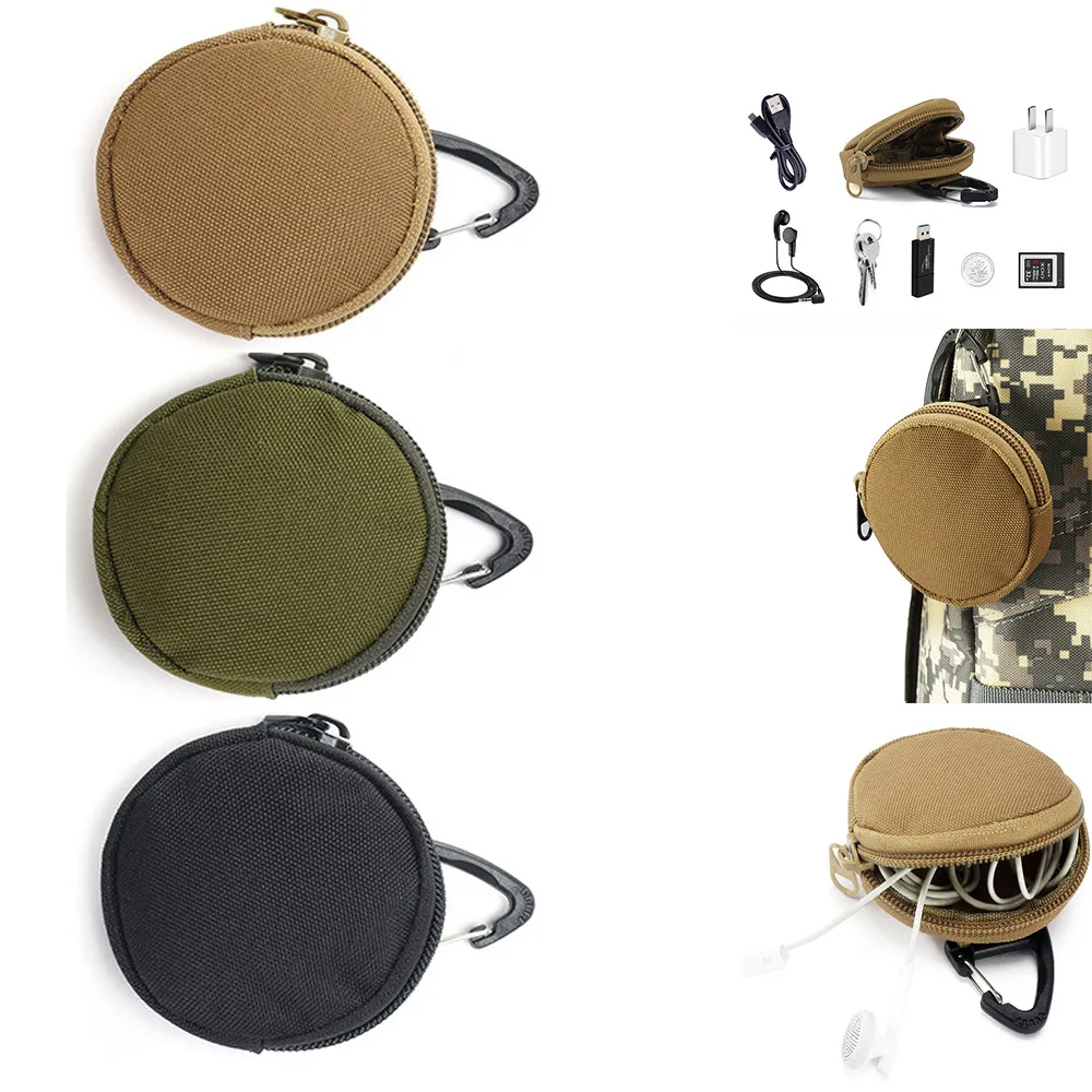 

3 Color Tactical Edc Pouch Key Wallet Holder Men Coin Purses Pouch Military Army Camo Bag Keychain Zipper Pocket Outdoor Bag