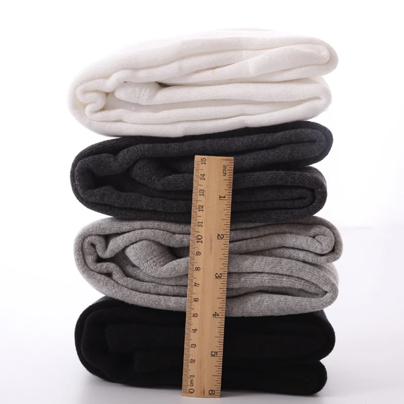 0-10Y Children's Warm Tights Thicken Cotton Baby Tights Solid Color Girls Stockings Kids Pantyhose Newborn Winter Terry Socks