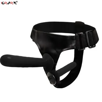 Double Penis Dildo Strapon Ultra Elastic Harness Belt Strap On Dildo Adult Vagina Anal Sex Toys for Woman Couples Sex Products 3