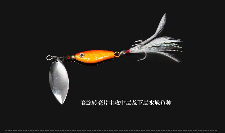 Trulinoya с пером, вращающаяся блесна, 15 г, 10 г, приманка, дорожный бас, мандарин, рыба, топаут, Калтер, приманка
