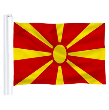 

2017 The Macedonia Flag Polyester Flag 5*3 FT 150*90 CM High Quality