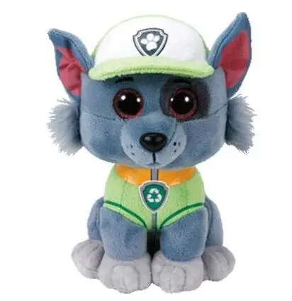 Rocky Ty Paw Patrol плюшевые игрушки животных Эверест Рокки Marshall Скай зума щебень погоня трекер собака кукла 15 см - Цвет: Rocky