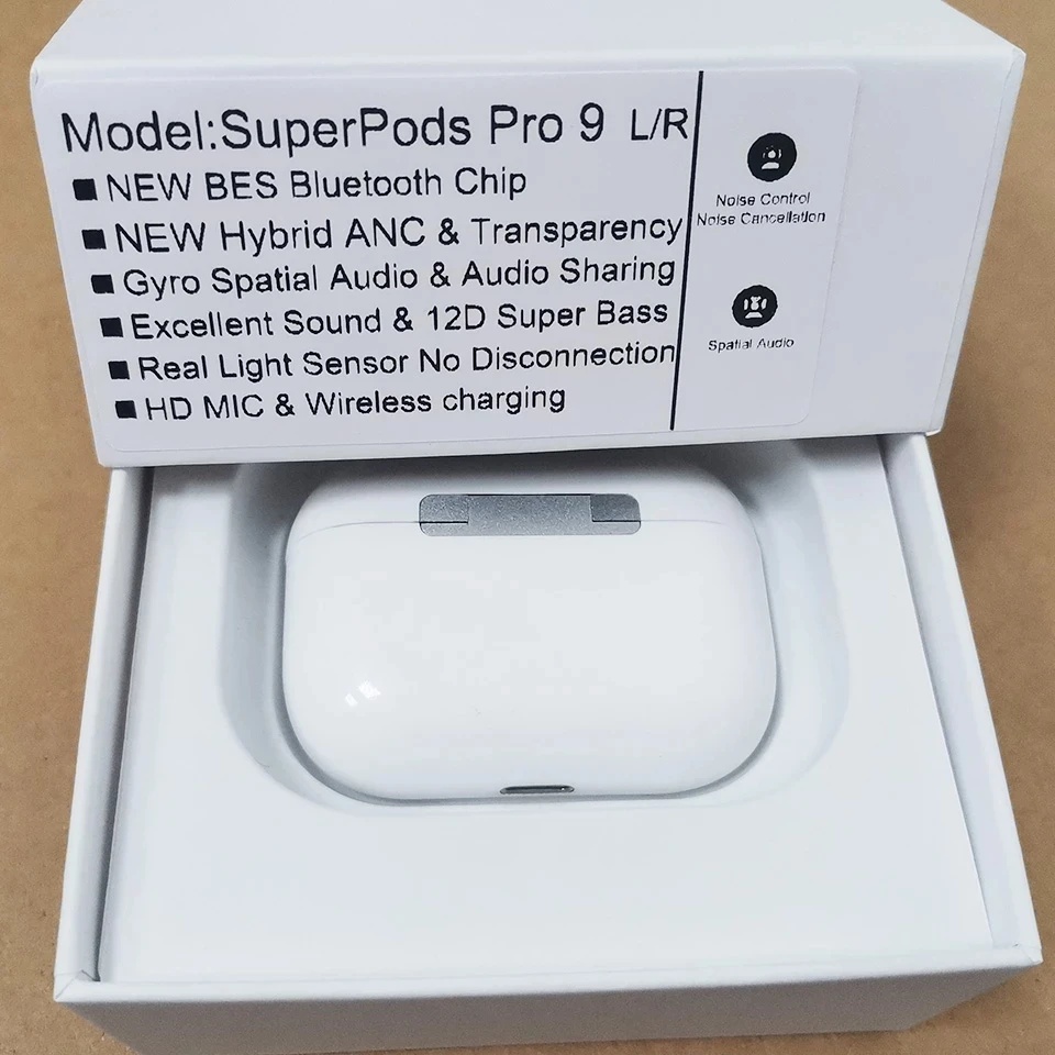 TWS-наушники SuperPods Pro 9 с поддержкой Bluetooth 45 дБ | Электроника