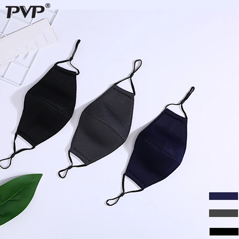 Пылезащитная маска для рта и лица унисекс с режимом PVP черные хлопковые Моющиеся