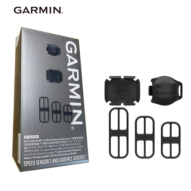 Garmin Sensor de velocidad 2 y Sensor de cadencia Original, conjunto de 2 sensores bicicleta para monitorizar la y la cadencia de pedaleo para ANT Gps Edge|Seguidores de actividad inteligentes| -