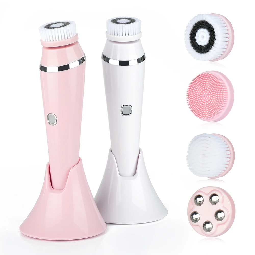 Silicone Facial Cleaning Brush Acne Removal Face Massage Skin Care Electric Facial Cleanser Sonic Face Cleaning Blackhead Remove pet dematting comb dog hair fur removal brush stainless steel pet grooming comb healthcare tools pets supplies remove flea comb