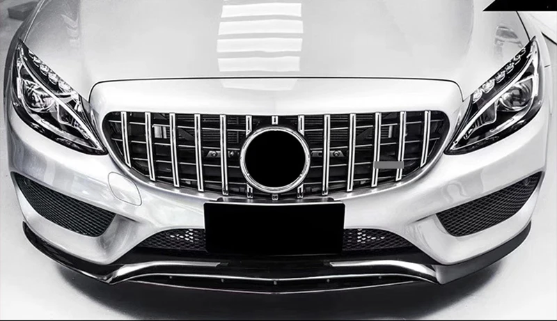 Гоночные грили ABS для Mercedes Benz C Class W205 C63-AMG GTR, автомобильные Сменные грили для гриля, автостайлинг, автомобильные грили переднего бампера