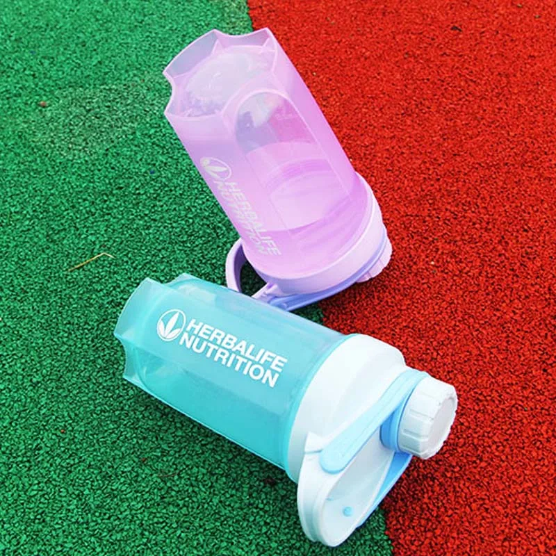 New 400ml 500ml Portable Herbalife Nutrtion transparent bicycle Leak-proof Sports Unbreakable Plastic Water Bottle Wholesales