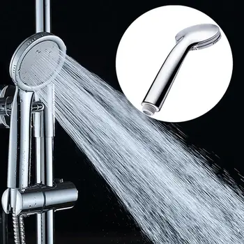 

Bath Sprayer ABS Water Rainfall Water-Saving Bathroom Top Silver Modern Handheld Chrome Finished High-Pressure Hotel