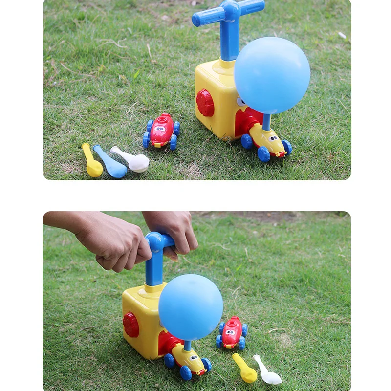 New Education Science Experiment Toy Inertial Power Balloon Car Toy Puzzle Fun Inertial Power Car Balloon Toys Children Gift