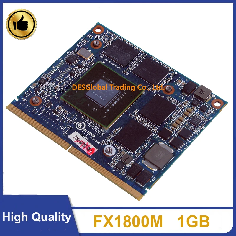 

Original FX1800M FX 1800M 1GB N10P-GLM4-A3 Video VGA Graphics Card With X-Bracket For HP 8540W 8540P 100% Test Fast Shipping