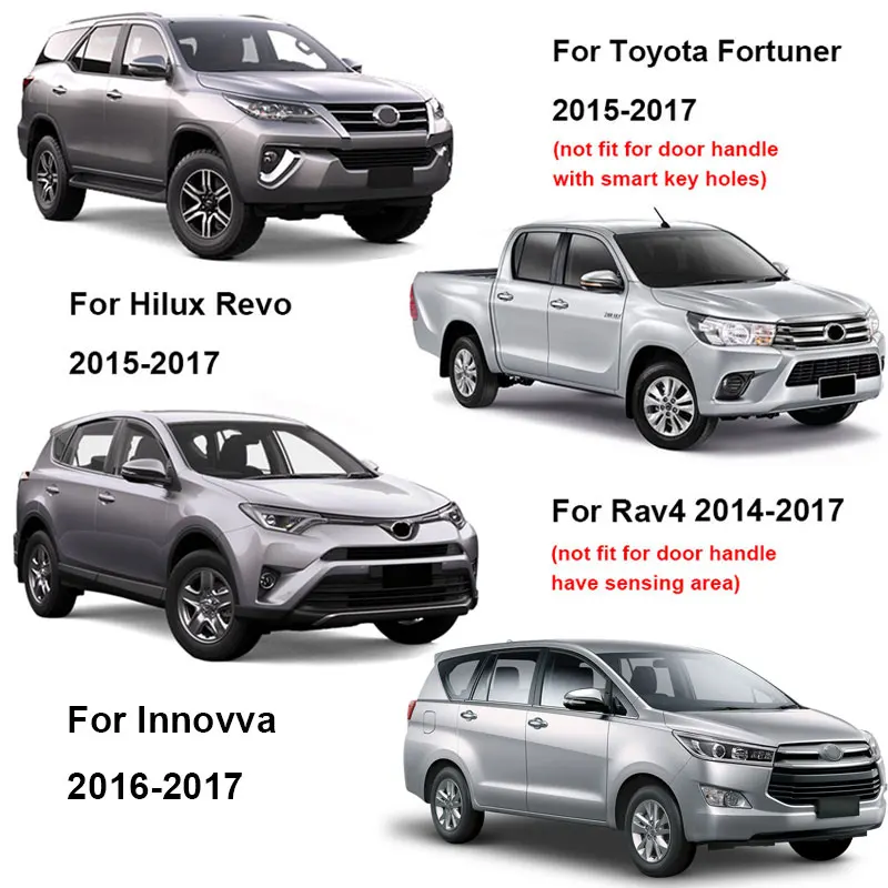 Крышка ручки двери для Toyota hilux Fortuner REVO innova 2016 2017 2018 2019 ABS углеродное волокно rav4 2014 +