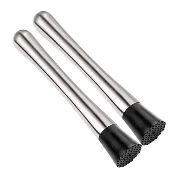 

2PCS Muddler Bar Tool Stainless Steel Cocktail Muddler Professional Drink Muddle