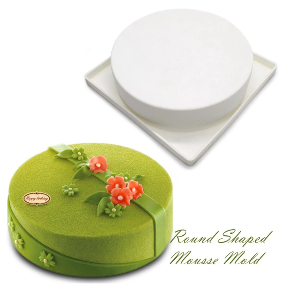 Molde redondo de silicona para Navidad, herramientas de decoración de pasteles, Mousse, Chocolate, postre, utensilios de cocina