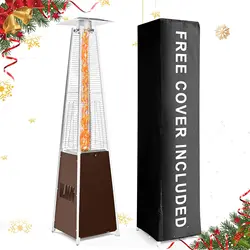 Sunmthink – pyramide extérieure chauffante au Propane 48,000 BTU, 89.4 pouces (Bronze martelé), chauffage au gaz pour l'extérieur 