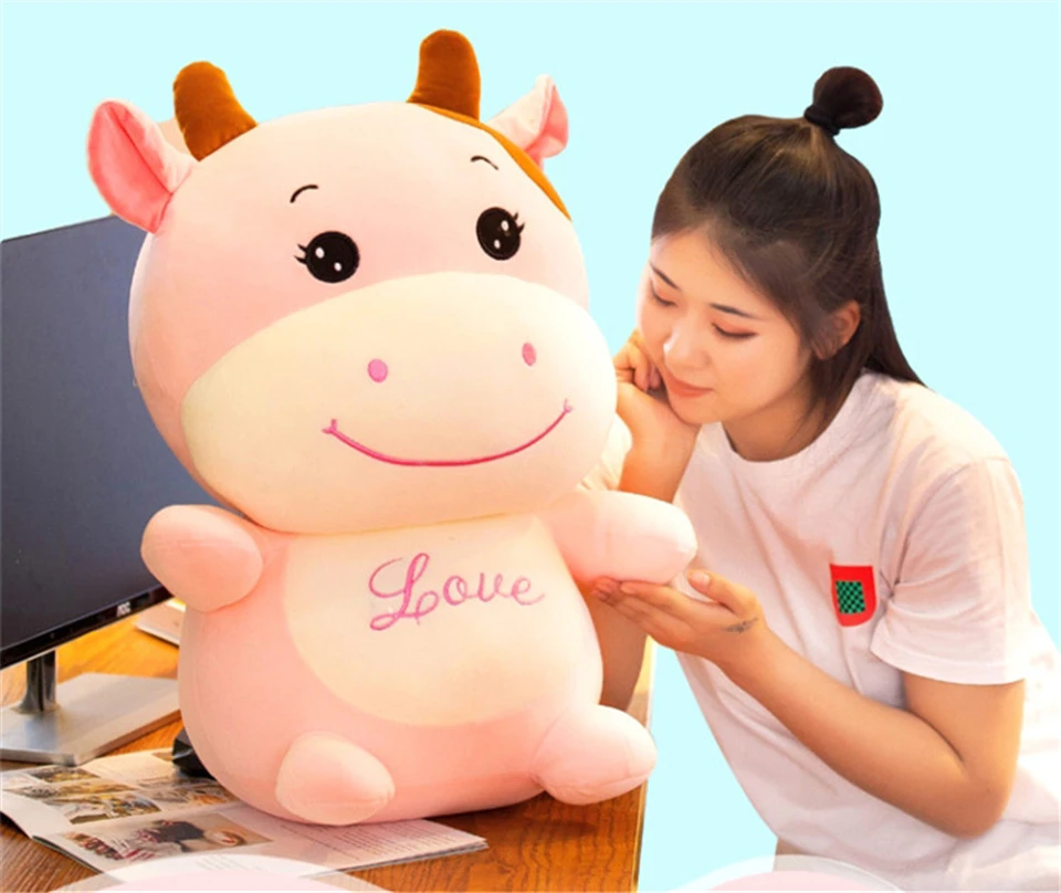 Hot Sale New Creative Cute Short Plush Toys Fiber Cotton Plush Pillow Doll Couple Calf Doll Creative Children's Birthday Gift