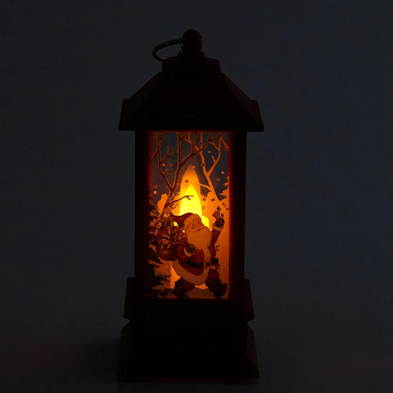 Christmas LED Glow Flame Candlestick Wind Light Decorative Ornaments