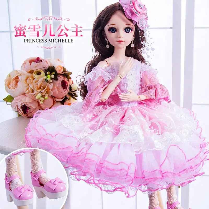 

60cm Large Fashion Girl Doll Toy Simul Moveable Jointed DIY Smart Princess Doll Set Interactive Dummy Model Girl Birthday Gift