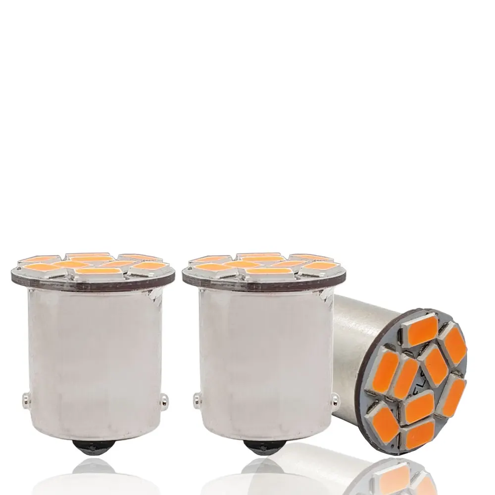 2 шт. Янтарь желтый BAU15S 9SMD PY21W 1156PY 12V светодиодный лампочка для автомобиля авто