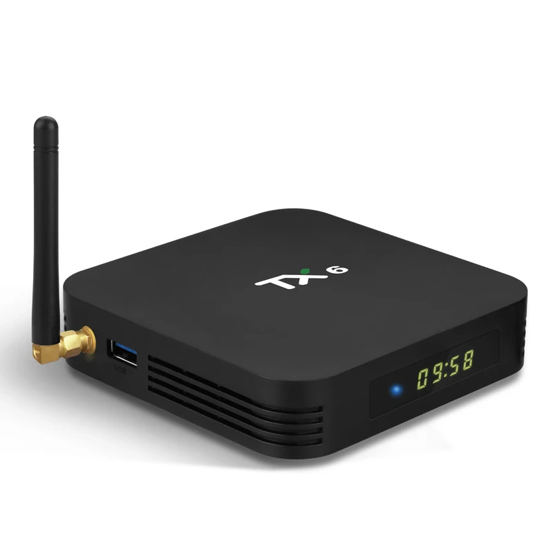 Android 9,0 tv Box TX6 Allwinner H6 Четырехъядерный 4G ram 64GB rom 2,4G 5G Wifi BT4.0 Google Play Netflix Youtube 4K IP tv медиаплеер