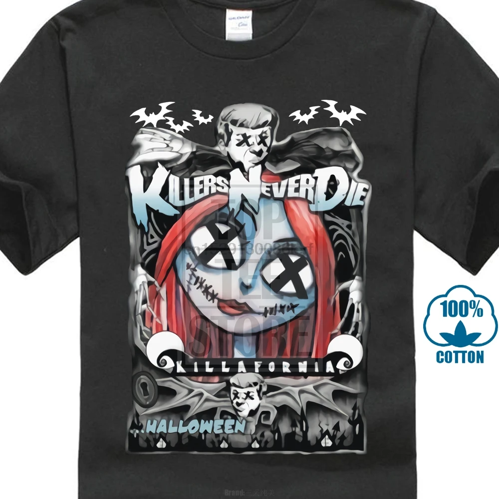 

Knd Sally Jack Nightmare Before Christmas Movie Tim Burton Mens Tshirt Black New