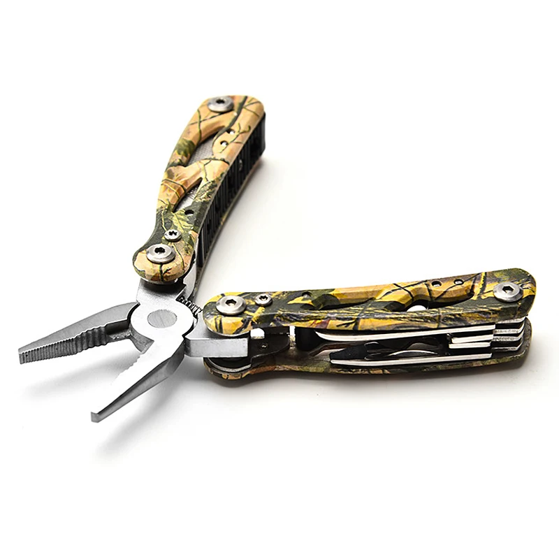 

Stainless Steel Multifunctional Camouflage Pliers Multifunctional Tool Outdoor Camping Folding Knife Pliers Camping Travel Tool