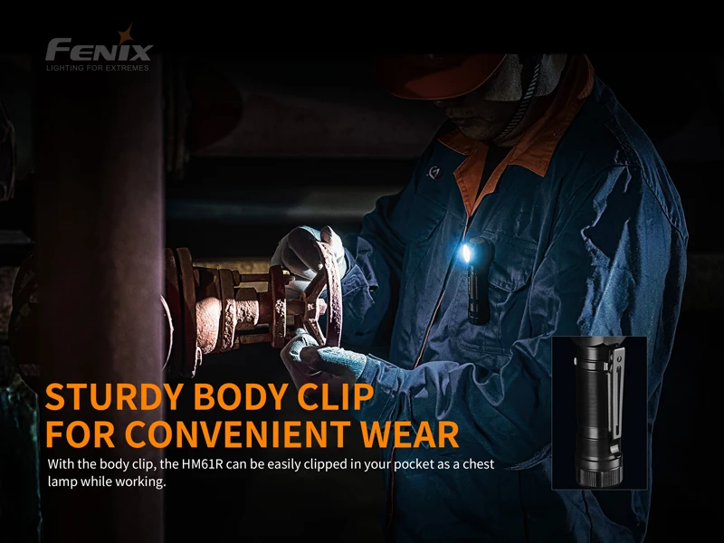 Многофункциональный перезаряжаемый Налобный фонарик Fenix HM61R с магнитной зарядкой от usb с аккумулятором 3500 мАч