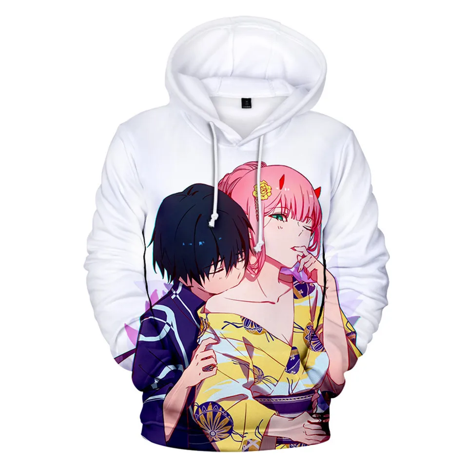 3D Мода Zero Two Hoodies аниме DARLING in the FRANXX полный пуловер толстовка с принтом Толстовка