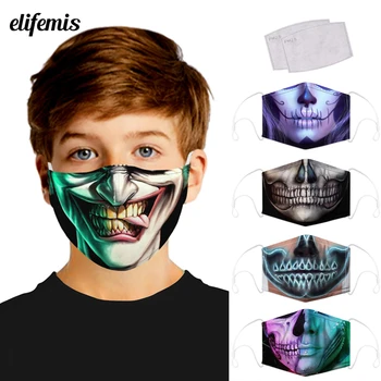 

Skull Mouth Mask Earloop Adjustable Dustproof Respirator Cool Mouth Mask Face Protector Breathable Windproof Face Mask