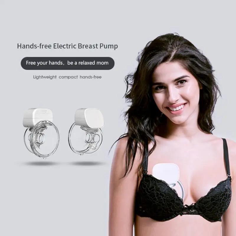 Electric Breast Pump Silent Wearable Automatic Milker USB Rechargable Hands-Free