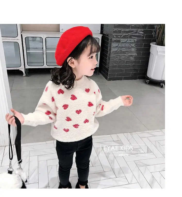 Children's Sweater for Girl's Mink Fleece New Children's Wear Girl's Sweater Sweater Children's Wear