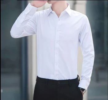 

2019 new Summer Shirt Mens Solid Color Short Sleeve Slim Fit Stand Collar Summer Shirt Mens Free shopping