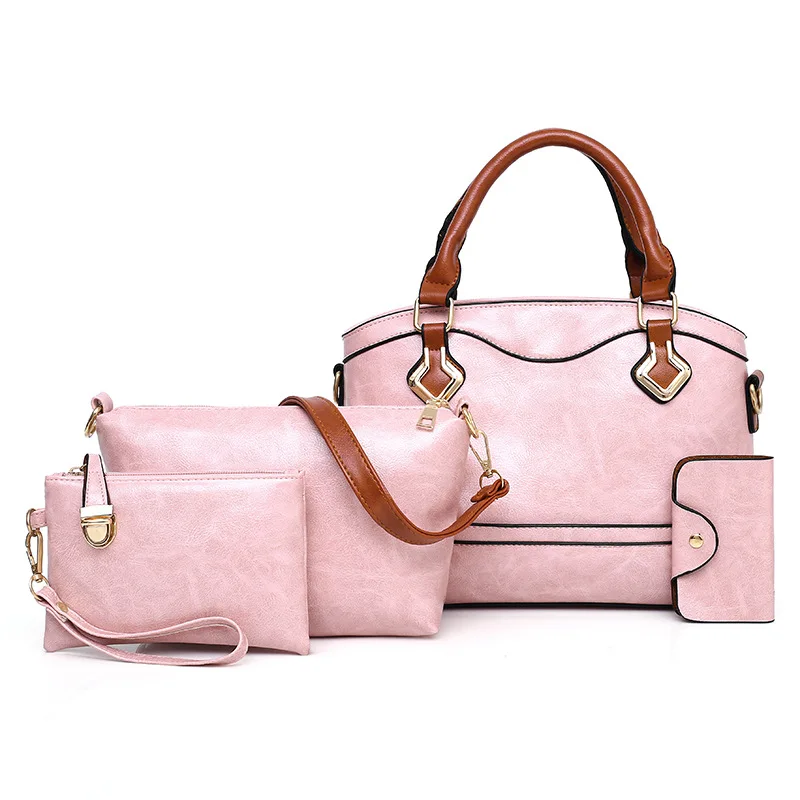 

2018 New Style WOMEN'S Bag Versatile Big Bag Simple Large-Volume Tote Bag Women's Four-piece Set Portable Shoulder Bag Korean-st