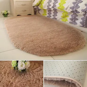 

40*60cm Rug Carpets Oval Fur Faux Artificial Sheepskin Carpet for Bedroom Living Room Floor Mat Shaggy Plush Carpet Bedside Mat