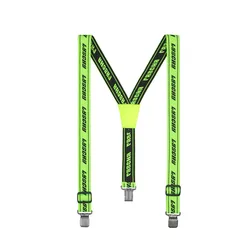 Brand New Heavy Duty Adjustable Y-Back Pant Suspenders for Motorcycle Racing and Snow Apparel (Green)
