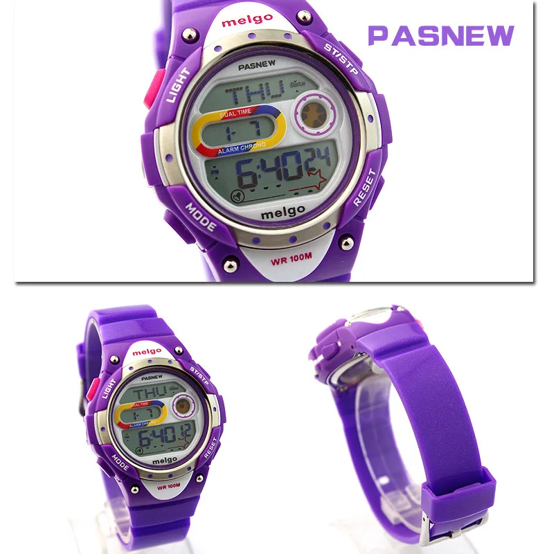 Pasnew ослепительные милые красочные деликатесные настольные 100 м Водонепроницаемые Детские электронные часы для студентов